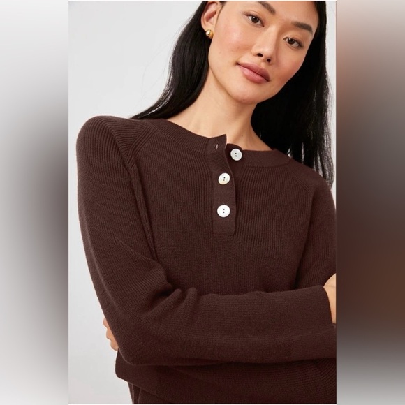 NWT Rails Piper Sweater Top M Russet Brown Cotton Cashmere Blend - Picture 4 of 8